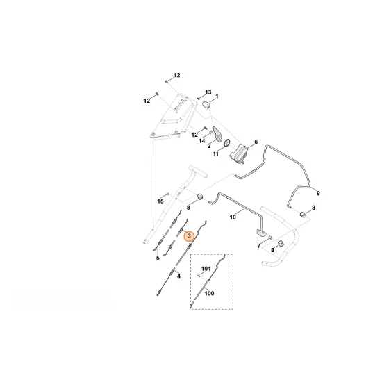 Stihl  Cięgno 6374 700 7500